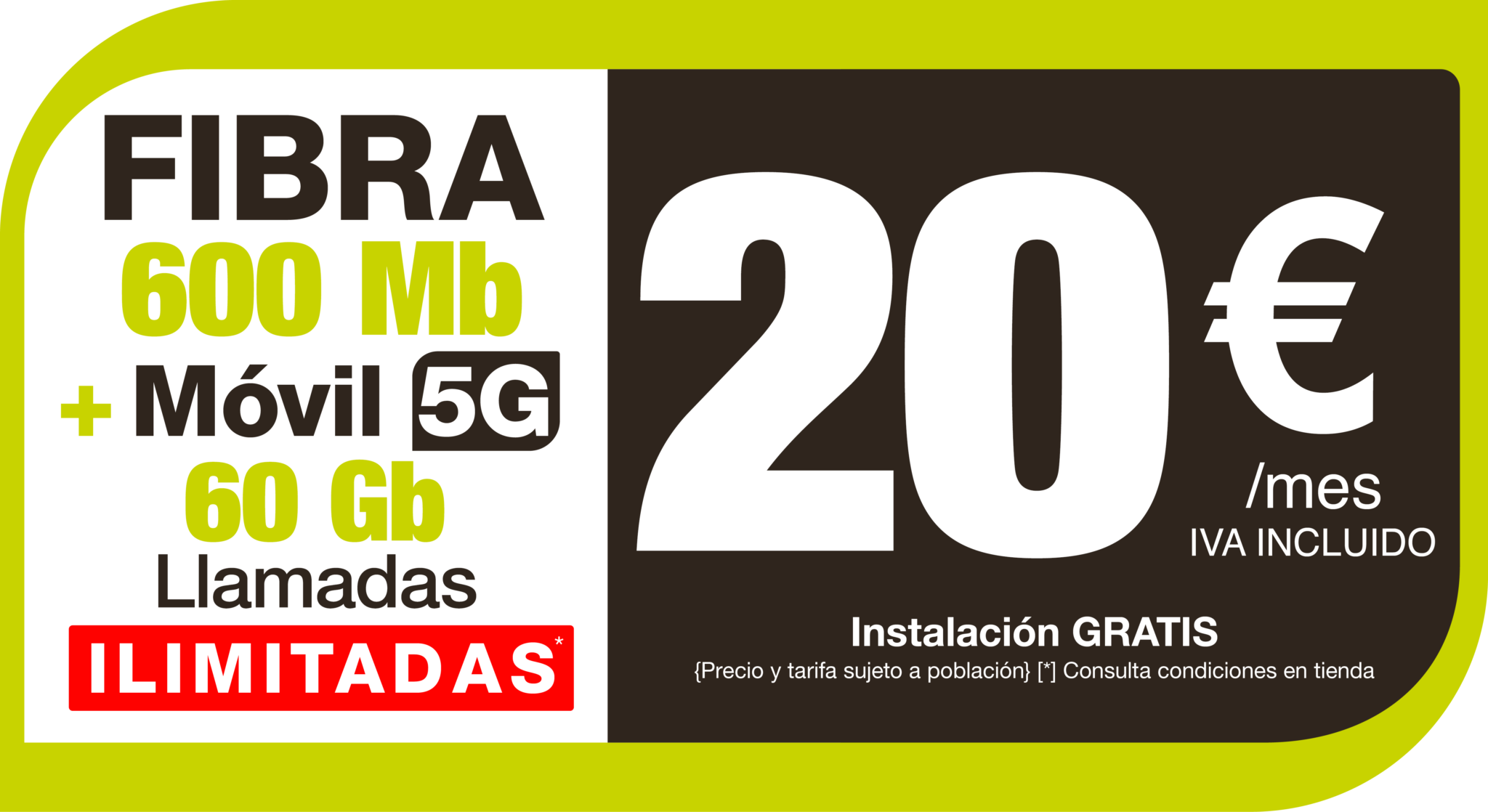 Oferta Combo Fibra y Móvil 5G