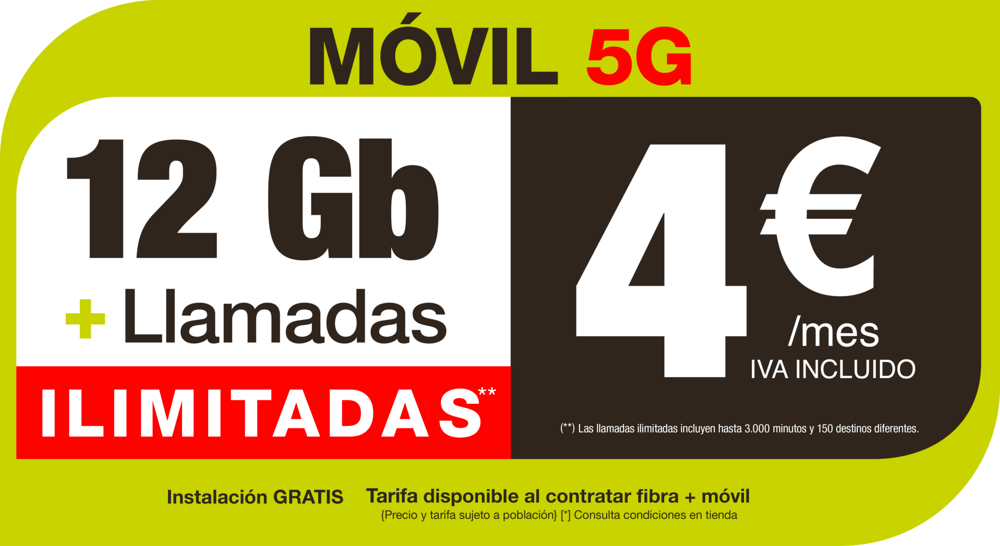 Tarifas móvil con llamadas ilimitadas Tarifas Móvil 5G Llamadas ilimitadas