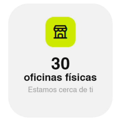 30 oficinas físicas